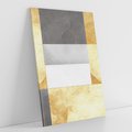 Obraz na płótnie 50x70 - Marmur w Geometrycznych Kształtach - geometryczne linie, złoto i szarość