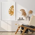 Plakat bez ramy 21x30 - Przyjemność dla Oczu - złote, liście