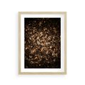 Plakat w ramie 30x40 - Brązowe Liście w Scenerii - suche liście jesień brąz - rama drewno