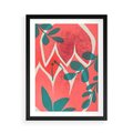 Plakat w ramie 50x70 - Migotliwe Kształty Plam - nowoczesny plakat, abstrakcyjne kwiaty - rama czarna