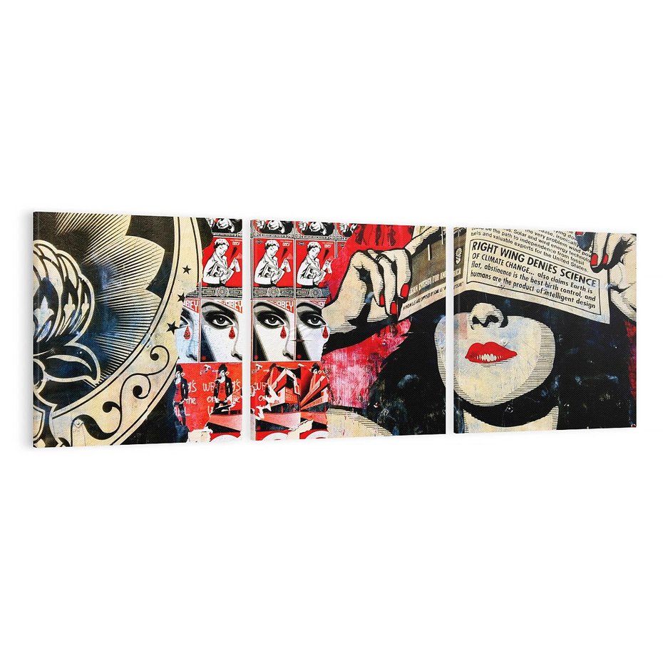 Obraz na płótnie 120x40 - Eksploracja kolorowego graffiti - graffiti