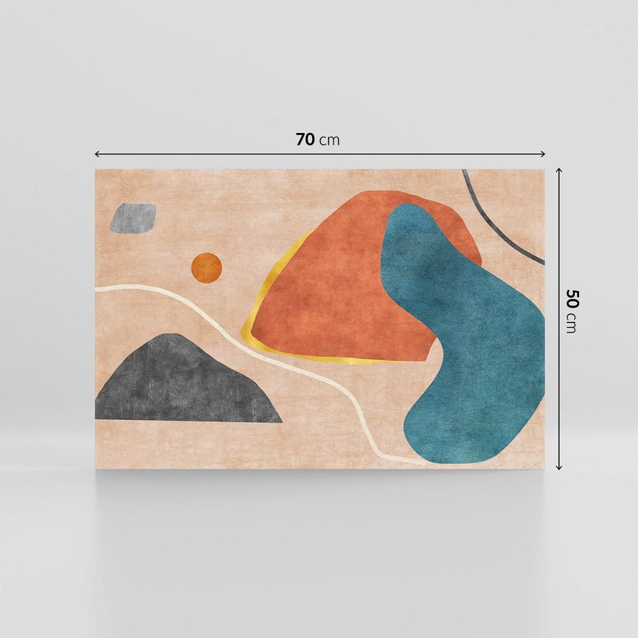 Obraz na płótnie 70x50 - Miedziana Ekspresja - abstrakcyjne kształty, plamy