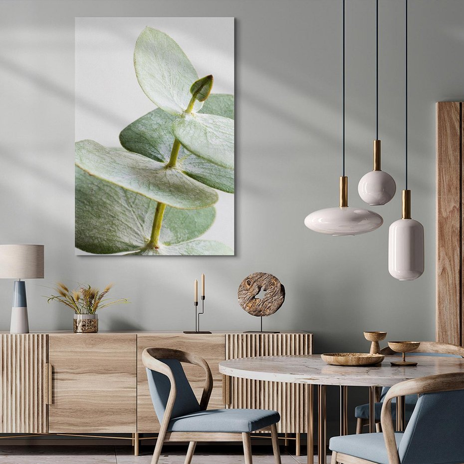 Obraz na płótnie 80x120 - Eukaliptusowa zieleń - eukaliptus, zielone