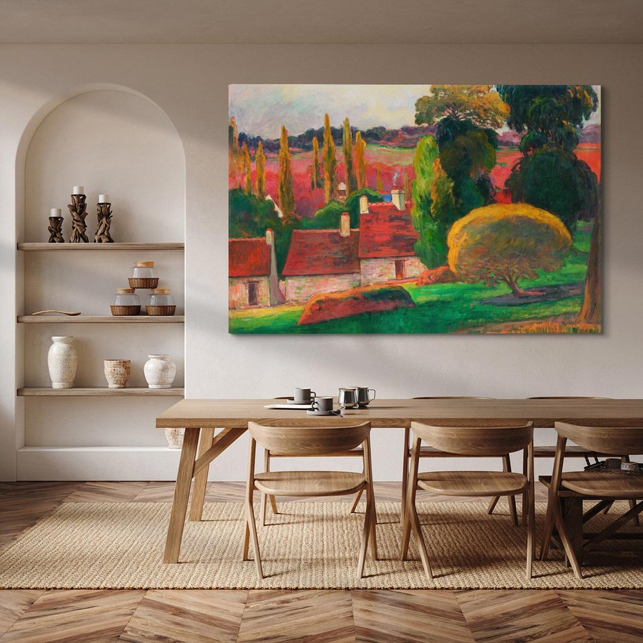 Obraz na płótnie 100x70 - Farma w Bretanii - Reprodukcja - reprodukcja, obraz na płótnie