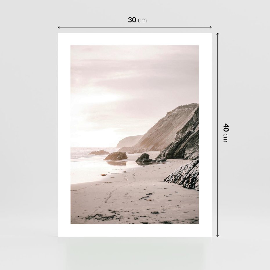 Plakat bez ramy 30x40 - Przybrzeżna Piękność - klify, skały nad morzem