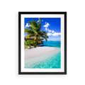Plakat w ramie 30x40 - Zaklęte palmy tropików - palmy, ocean - rama czarna