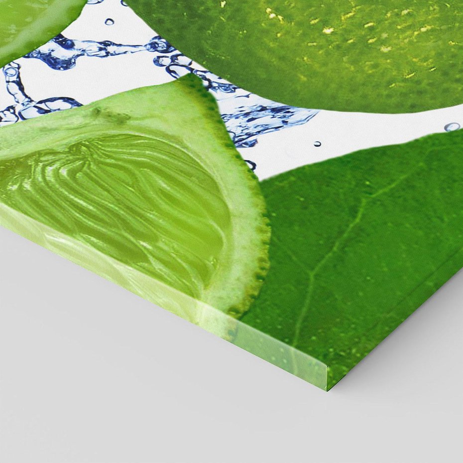 Obraz na płótnie 70x100 - Świeże limonki - limonki, woda
