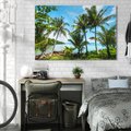 Obraz na płótnie 120x80 - Rajski wypoczynek - palmy, morze