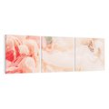 Obraz na płótnie 90x30 - Kwiatowe hafty marzeń - abstrakcja przypominająca kwiaty, róże