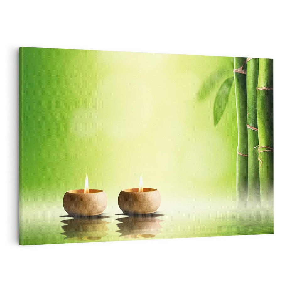 Obraz na płótnie 120x80 - Relaks i Ukojenie - SPA, bambus