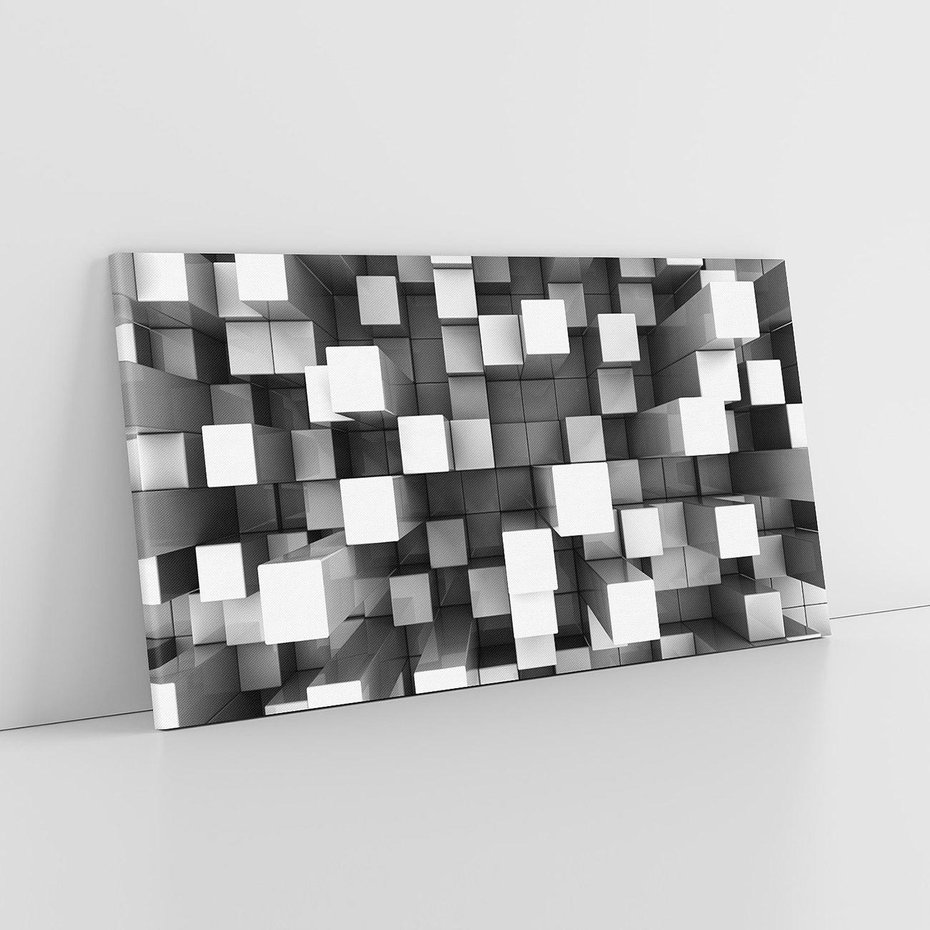Obraz na płótnie 120x60 - Abstrakcyjne światy: 3D w kwadratach - 3D, abstrakcja