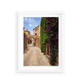 Plakat w ramie 30x40 - Uliczka pełna perspektywy i tajemnicy - uliczka, perspektywa - rama biała