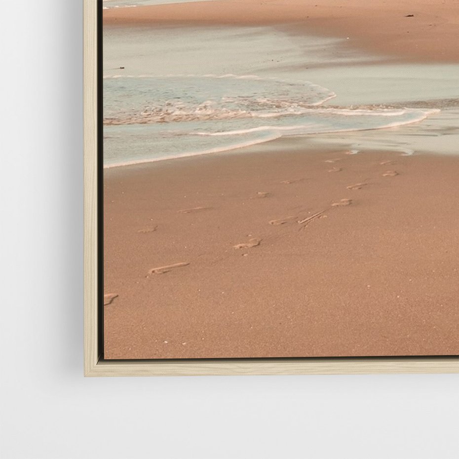 Obraz w ramie 70x100 - Ukojenie na Plaży - fotografia, rajska plaża - rama drewno