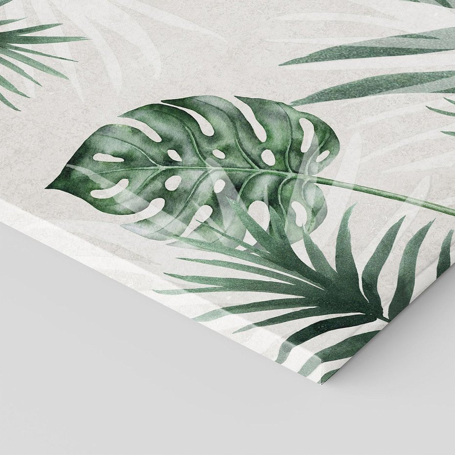 Obraz na płótnie 100x70 - Tropikalne Akwarele - tropikalne liście, akwarela