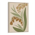 Obraz w ramie 80x120 - Minimalizm z Roślinami - nowoczesny plakat, roślinność - rama drewno