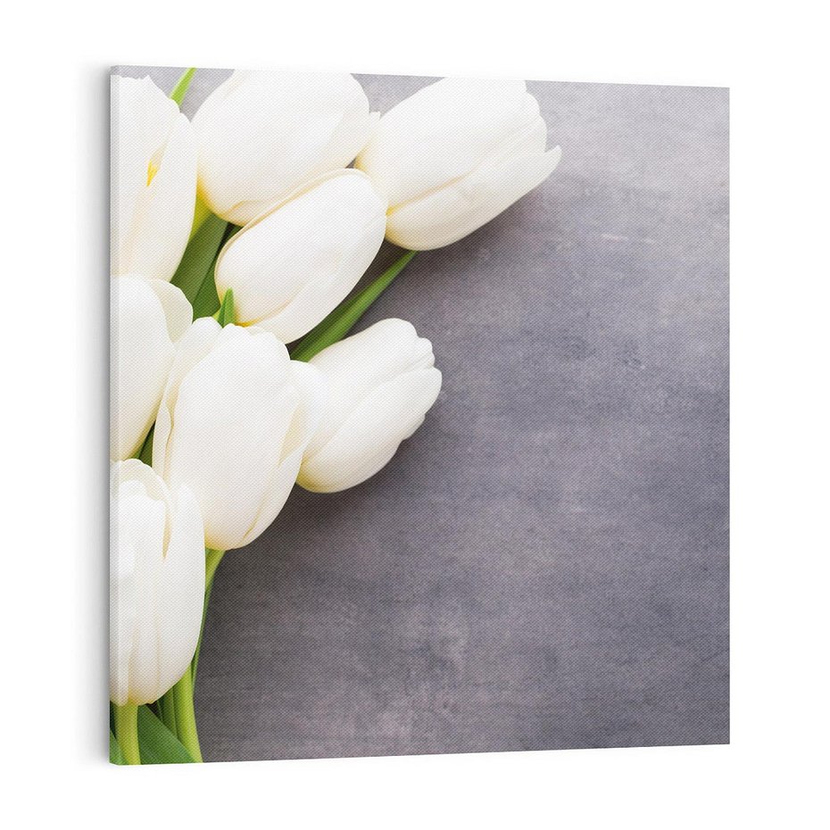 Obraz na płótnie 50x50 - Tulipanowa Kolorystyka - tulipany, kwiaty