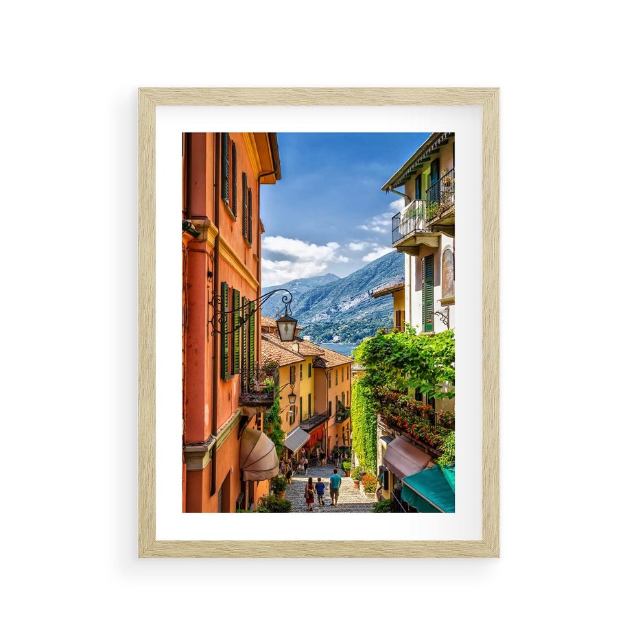 Plakat w ramie 30x40 - Tropienie Nieskończoności - uliczka, perspektywa - rama drewno