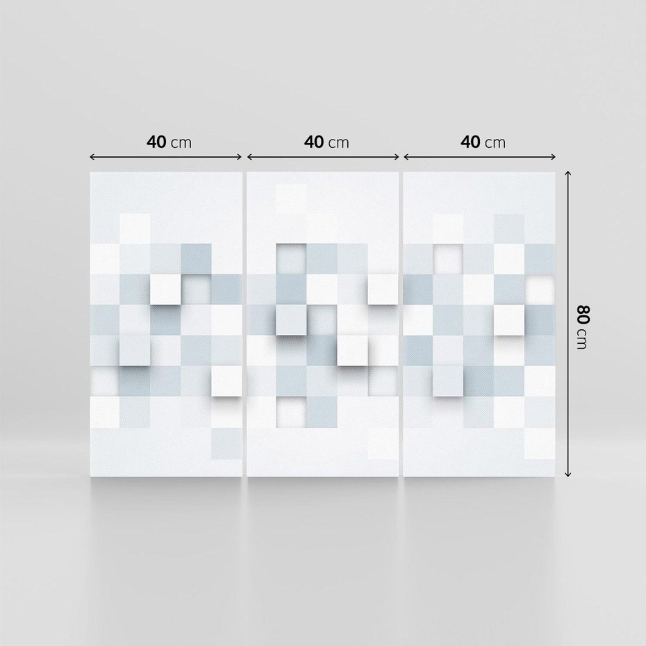 Obraz na płótnie 120x80 - Trójwymiarowe formy geometryczne - geometria, 3D