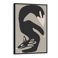 Obraz w ramie 70x100 - Ekspresja Skandynawskiego Światła - skandynawska sztuka, lis - rama czarna