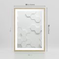 Plakat w ramie 50x70 - Przestrzenne Zabawy - geometryczne, 3D - rama drewno