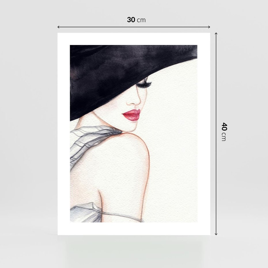 Plakat bez ramy 30x40 - Stylowa Ekspresja - kobieta, moda
