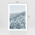 Plakat bez ramy 50x70 - Cicha Zima - las, zima