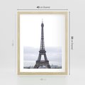 Plakat w ramie 40x50 - Eiffla w mglistym świetle - Eiffla, Paryż - rama drewno