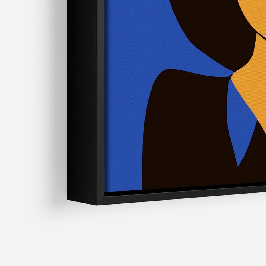 Obraz w ramie 50x50 - Modernistyczne Wibracje - sztuka nowoczesna, plakat - rama czarna