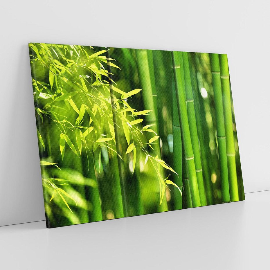 Obraz na płótnie 120x80 - Spokój bambusowego lasu SPA - bambus, drzewa