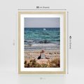 Plakat w ramie 30x40 - Relaks na Plaży - wakacje, plaża - rama drewno