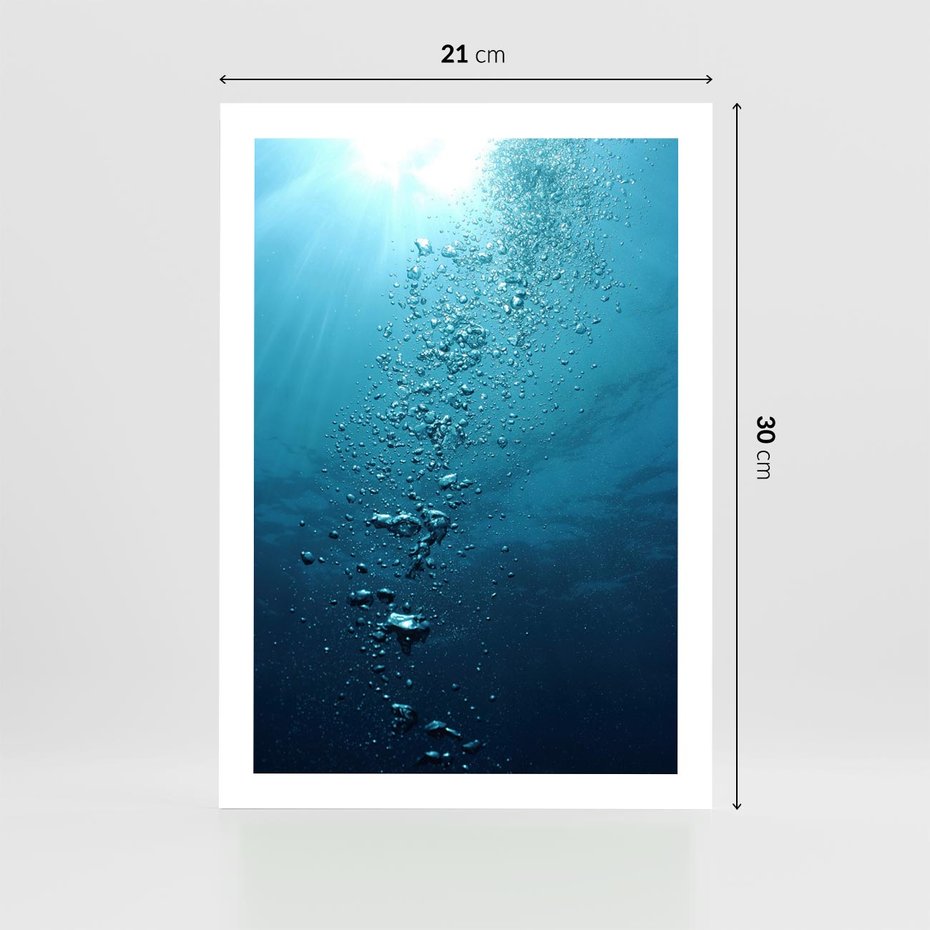 Plakat bez ramy 21x30 - Gra Bąbelków - woda, bąbelki