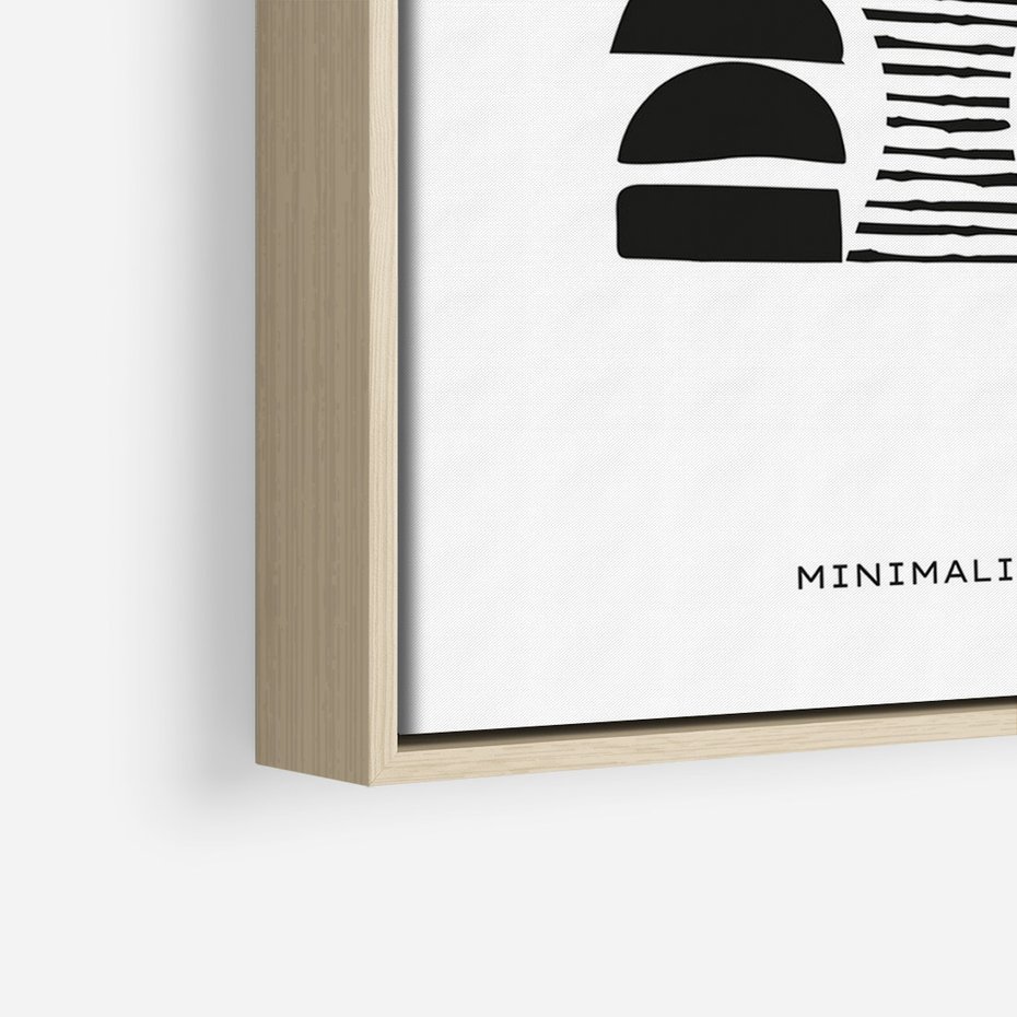 Obraz w ramie 80x120 - Taniec Dziwacznych Kresek - minimalistyczny plakat, czarno biały - rama drewno
