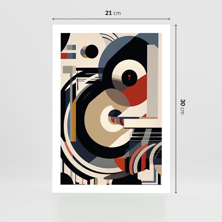 Plakat bez ramy 21x30 - Wibracje Marzeń - abstrakcyjny obraz, geometryczne koła