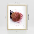 Plakat w ramie 30x40 - Makijaż w kolorze pędzla - makijaż, pędzel - rama drewno
