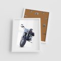 Plakat w ramie 40x50 - Motocykl w ruchu - motor, bike - rama biała