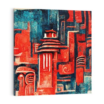 Obraz na płótnie 30x30 - Mistyka Wschodnich Światów - orientalna sztuka, nawiązanie do Japonii