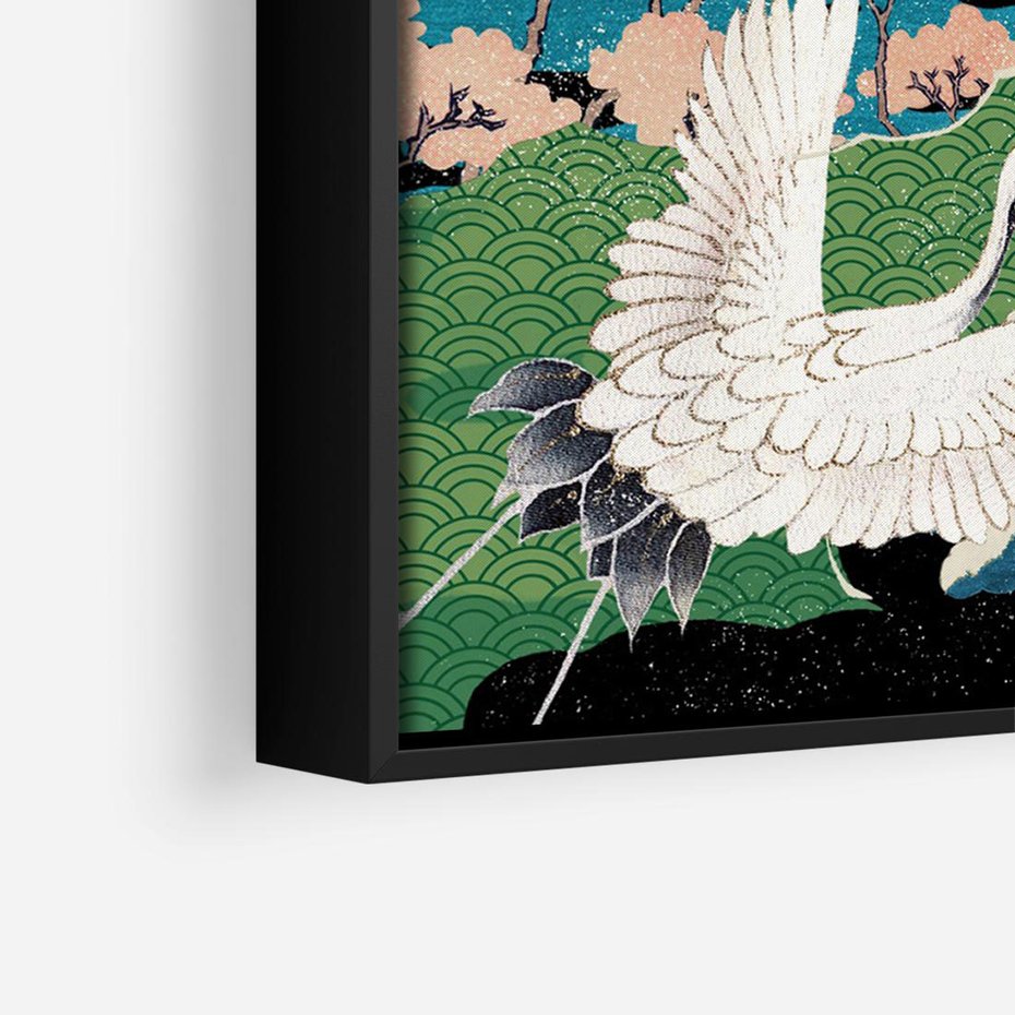 Obraz w ramie 100x70 - Wibracje emocji - sztuka japońska, wyraziste kolory - rama czarna