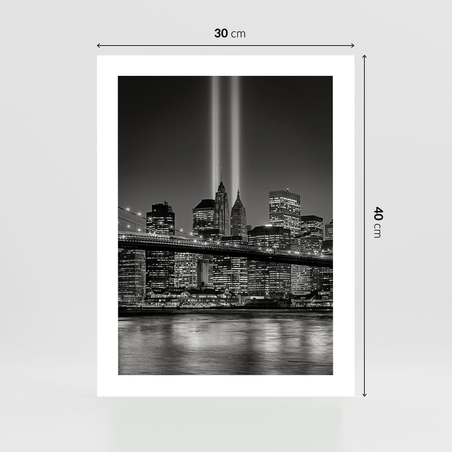 Plakat bez ramy 30x40 - Miasto ożywione nocą - miasto, noc