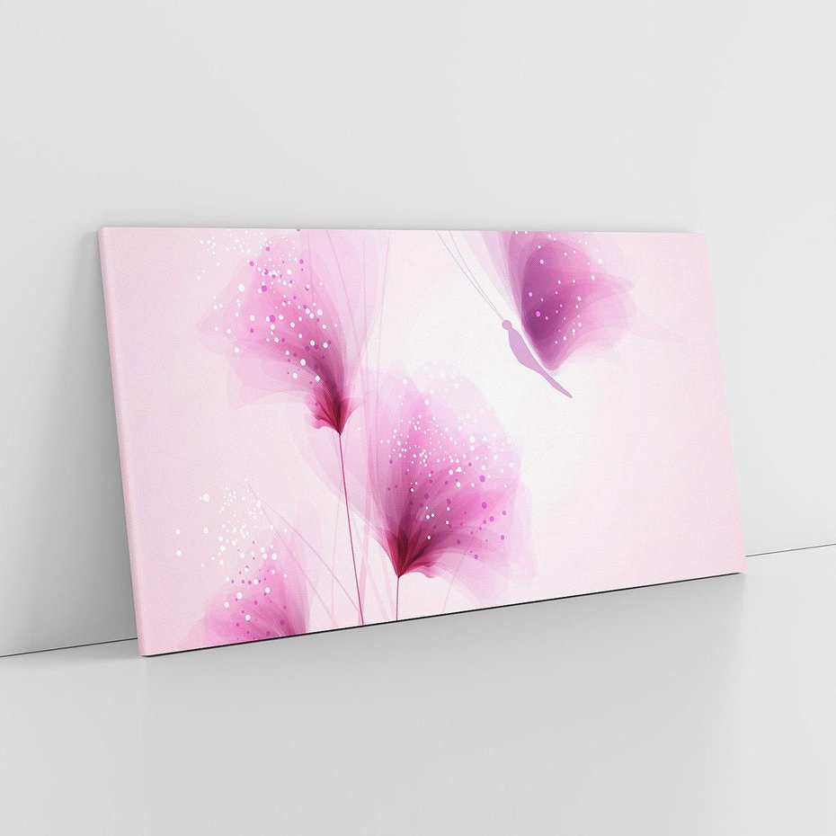 Obraz na płótnie 100x50 - Akwarelowe Kwiaty w Pastelach - kwiaty, akwarelowe