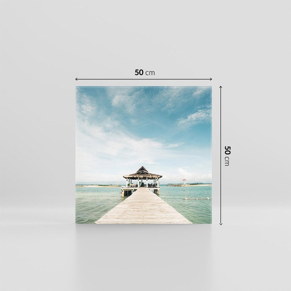 Obraz na płótnie 50x50 - Magia Morza i Piękno Plaży - Hawaje, morze