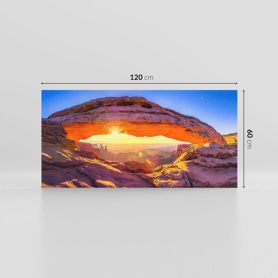 Obraz na płótnie 120x60 - Magia pustyni: skały i bezkresny horyzont - pustynia, skały