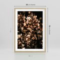 Plakat w ramie 50x70 - Sucha Kompozycja Kwiatów - suche kwiaty hortensji - rama drewno