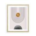 Plakat w ramie 40x50 - Geometryczny Blask - nowoczesna grafika, geometria - rama drewno