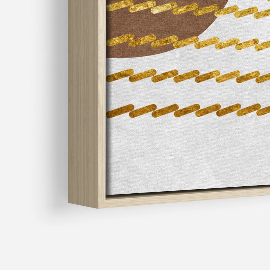 Obraz w ramie 80x120 - Odbicie światła serca - abstrakcyjne rozlane plamy, boho styl - rama drewno