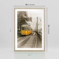 Plakat w ramie 50x70 - Tramwaj w Lizbonie - Lizbona, tramwaj - rama drewno