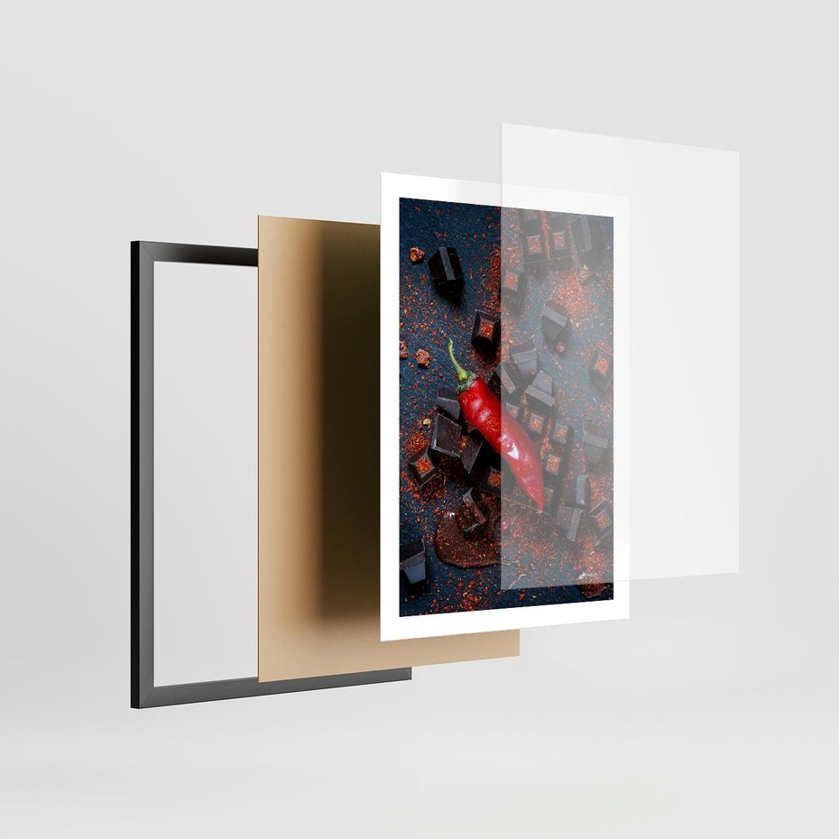 Plakat w ramie 50x70 - Papryka w Restauracji - restauracja, papryka - rama czarna