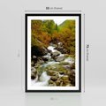 Plakat w ramie 50x70 - Śpiew Strumienia - strumień, górski - rama czarna