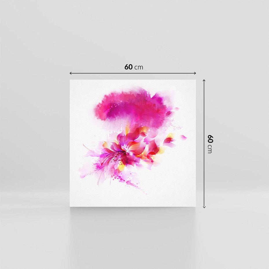 Obraz na płótnie 60x60 - Kwiaty abstrakcji - abstrakcja, kwiaty