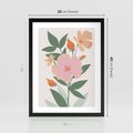 Plakat w ramie 30x40 - Kwiatowe Nastroje - kwiat, sztuka nowoczesna - rama czarna