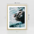 Plakat w ramie 40x50 - Siła Natury - morze, skały - rama drewno